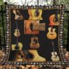 Guitar Quilt Blanket Ver 17  Quilt